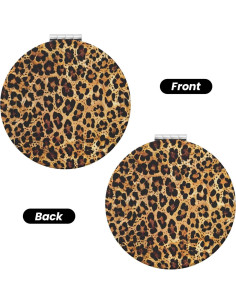 Espejo de Viaje Plegable Keluki Doble Cara 6.6 cm Leopardo 2