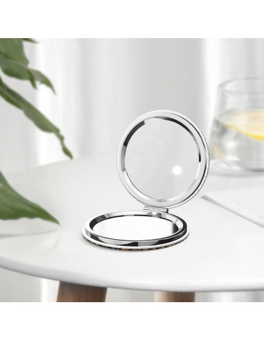 Espejo de Viaje Plegable Keluki Doble Cara 6.6 cm Leopardo