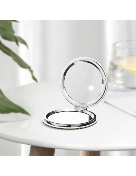 Espejo de Viaje Plegable Keluki Doble Cara 6.6 cm Leopardo