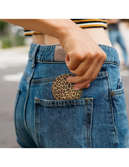 Espejo de Viaje Plegable Keluki Doble Cara 6.6 cm Leopardo