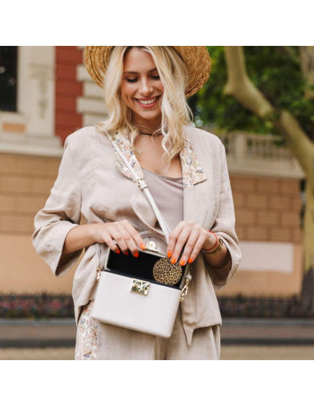 Espejo de Viaje Plegable Keluki Doble Cara 6.6 cm Leopardo