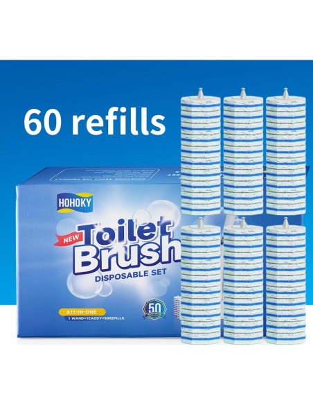 60 Recargas Desechables para Cepillo de Inodoro Hohoky