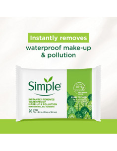 Toallitas Desmaquillantes Micelares Simple 25 Unidades Piel Sensible 2