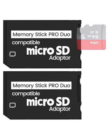 Adaptador de Memoria Stick PRO Duo INDMEM - 2 Paquetes Micro SD