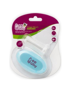 Cepillo de Dedo de Silicona BEEBABY con Estuche Azul