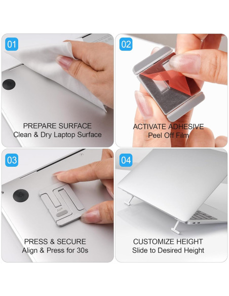 Soporte Portátil para Laptop Mosiso Ajustable Ergonómico Plata