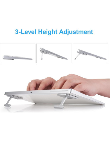 Soporte Portátil para Laptop Mosiso Ajustable Ergonómico Plata