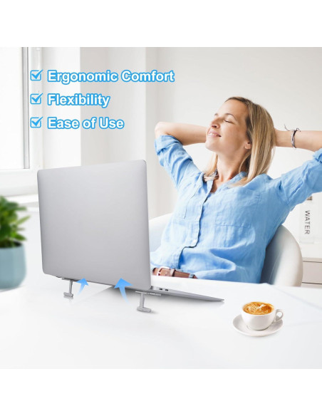 Soporte Portátil para Laptop Mosiso Ajustable Ergonómico Plata