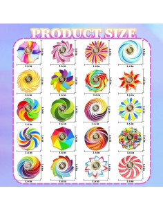 Paquete de 14 Juguetes Antiestrés Fidget Spinners TGIQROVE 2