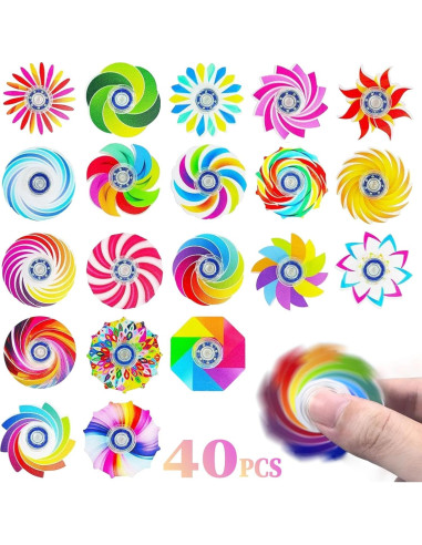 Paquete de 14 Juguetes Antiestrés Fidget Spinners TGIQROVE