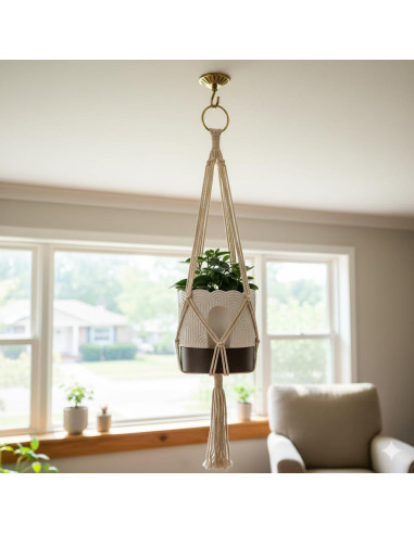 Maceta Autorriego Nihow 15 cm Cerámica Beige y Marrón