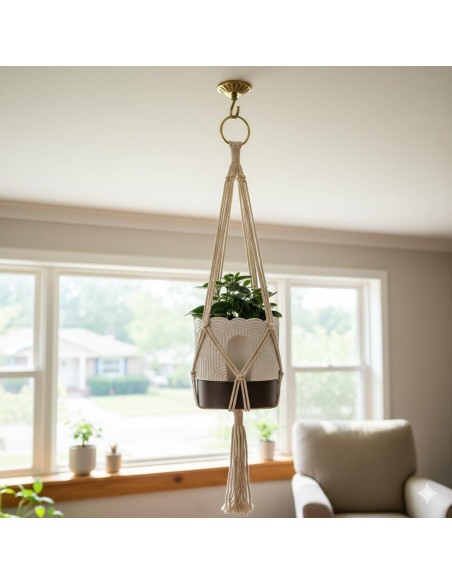 Maceta Autorriego Nihow 15 cm Cerámica Beige y Marrón