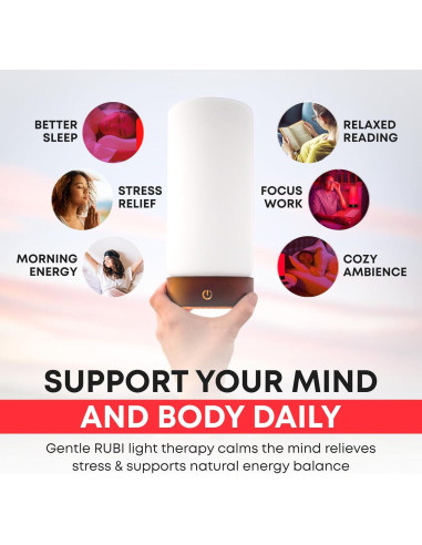Lámpara de Terapia de Luz Roja Rubi 670nm - Bienestar y Sueño