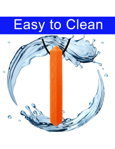 Collar Masticable Sensorial Naranja 100% Silicona Grado Alimenticio