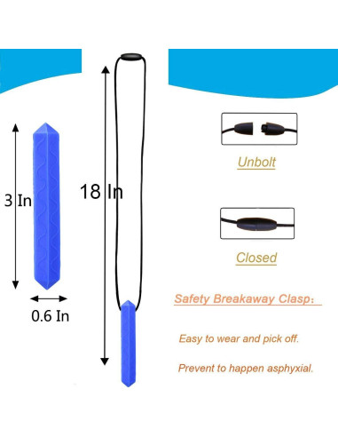 Collar Masticable Sensorial Naranja 100% Silicona Grado Alimenticio