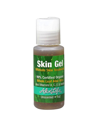 Gel de Piel Aloe Life 99% Aloe Vera Orgánico 28.35g Sin Fragancia