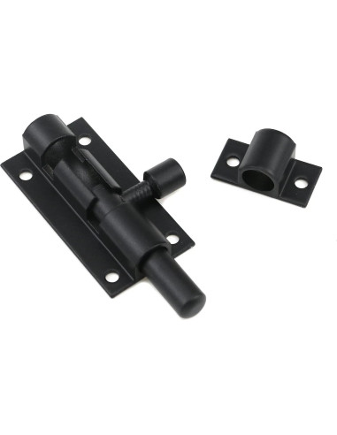 Pestillo Deslizante Bitray 2 Piezas Negro Mate 5.08 cm