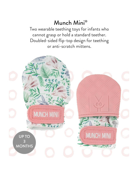Mitones de Dentición Malarkey Kids Rosa Claro - Paquete de 2