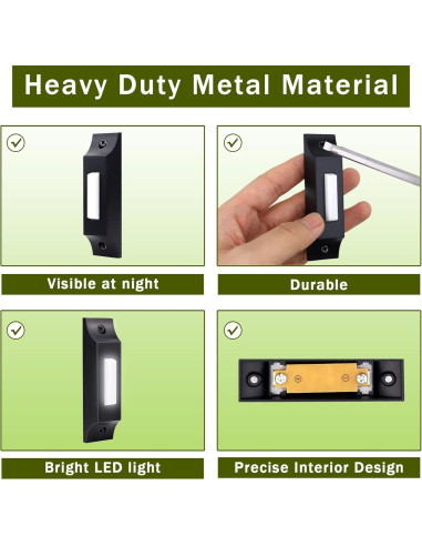 Botón de Timbre de Metal Iluminado Abvsdu - Impermeable