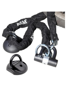Candado de Cadena Antirrobo AKM 150cm x 12mm + Anclaje 14mm