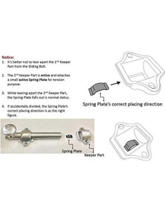 Cerrojo de Puerta Holandesa QCAA 10.16 cm Latón Macizo Cromo Satinado 2