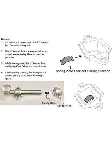 Cerrojo de Puerta Holandesa QCAA 10.16 cm Latón Macizo Cromo Satinado