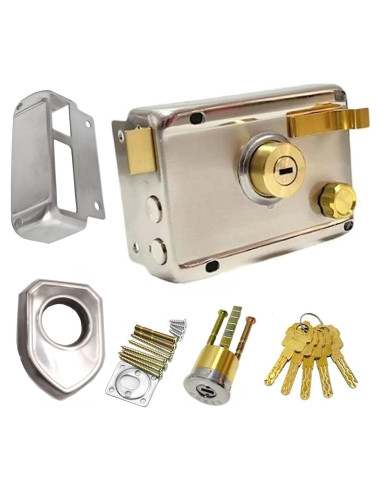 Cerradura de Pestillo Vertical FARFELLNY con Llave - 132x85mm