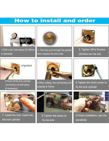 Cerradura de Pestillo Vertical FARFELLNY con Llave - 132x85mm