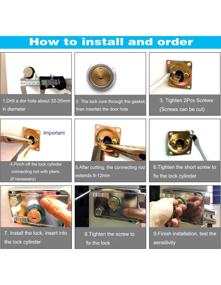 Cerradura de Pestillo Vertical FARFELLNY con Llave - 132x85mm