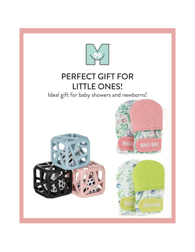 Mitones de Dentición Malarkey Kids Rosa Claro - Paquete de 2