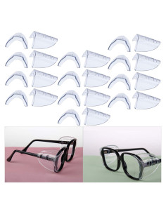 12 Pares Protectores Laterales Gafas Seguridad Gadget de Hub