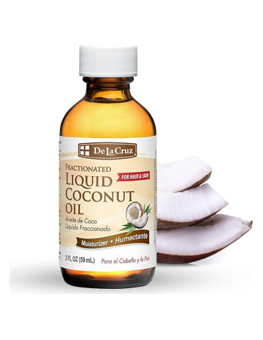 Aceite de Coco Líquido Fraccionado De La Cruz 59 ML - Hidratante Piel y Cabello
