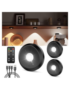 Luces Puck LED Recargables Tedmos 2400mAh 3 Colores