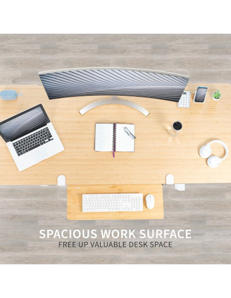 Bandeja deslizante para teclado VIVO MOUNT-KB05O 68.6 cm bambú