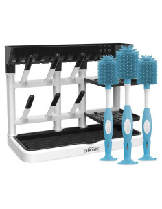 Torre de Secado Dr. Brown Azul con Cepillo de Limpieza