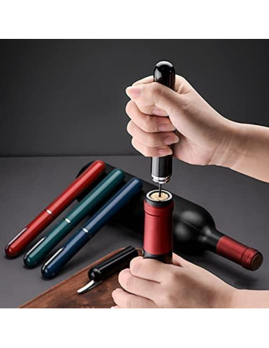 Sacacorchos de Vino IPEROT con Cortador de Foil - Negro