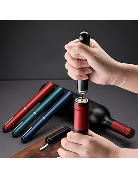 Sacacorchos de Vino IPEROT con Cortador de Foil - Negro