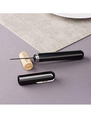 Sacacorchos de Vino IPEROT con Cortador de Foil - Negro