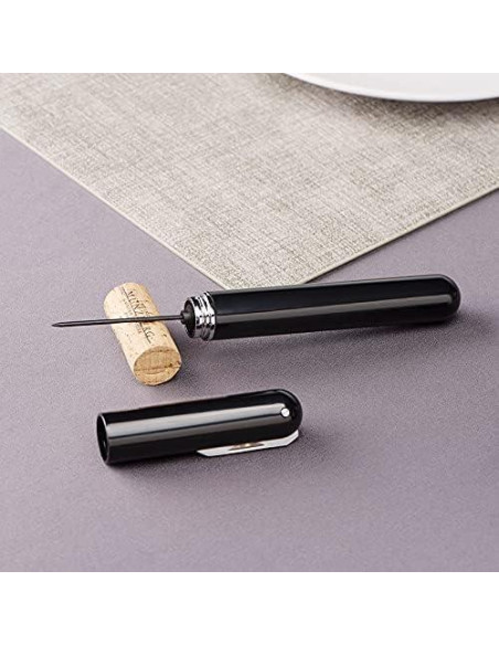 Sacacorchos de Vino IPEROT con Cortador de Foil - Negro