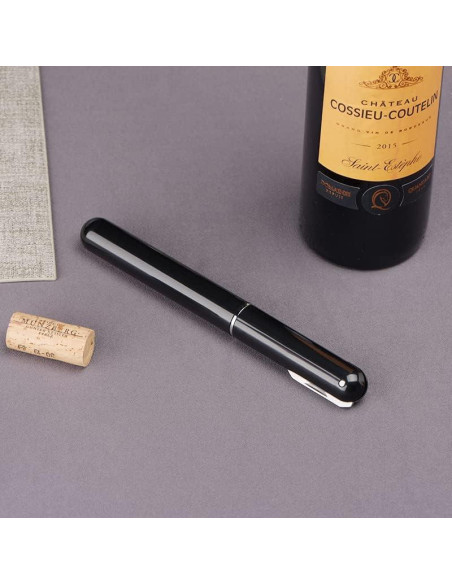 Sacacorchos de Vino IPEROT con Cortador de Foil - Negro