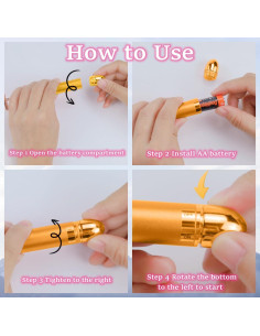 Rodillo de Masaje Facial Eléctrico 24k C&Xanadu 2 en 1 2