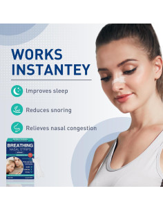 Tiras Nasales Authair Fuerza Transparentes para Piel Sensible 44 Unidades 2