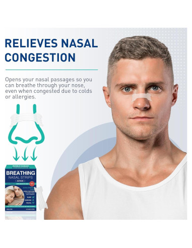 Tiras Nasales Authair Fuerza Transparentes para Piel Sensible 44 Unidades