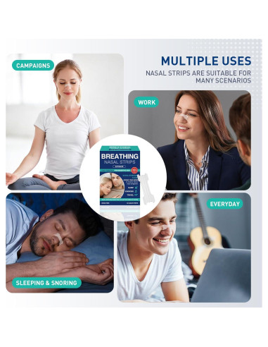 Tiras Nasales Authair Fuerza Transparentes para Piel Sensible 44 Unidades