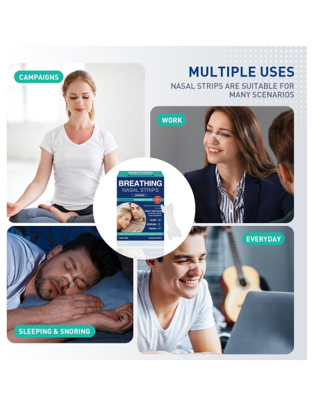 Tiras Nasales Authair Fuerza Transparentes para Piel Sensible 44 Unidades