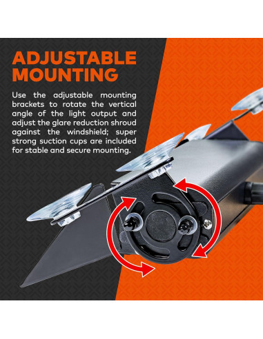 Luz Estroboscópica LED LAMPHUS SBWL26 12W Ámbar 32 Modos