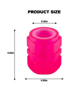 12 Tapones de Válvula de Neumático Sandfren Rosa Luminiscente 2