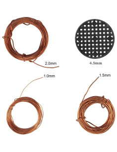 Juego de herramientas para bonsáis Amatted 20 piezas con alambre 2