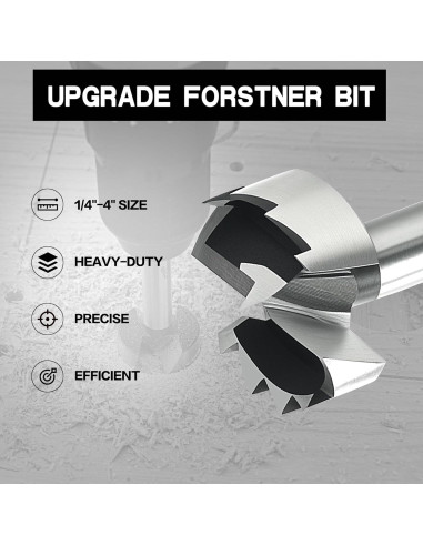 Juego de Brocas Forstner BeHappy 8 Piezas para Madera