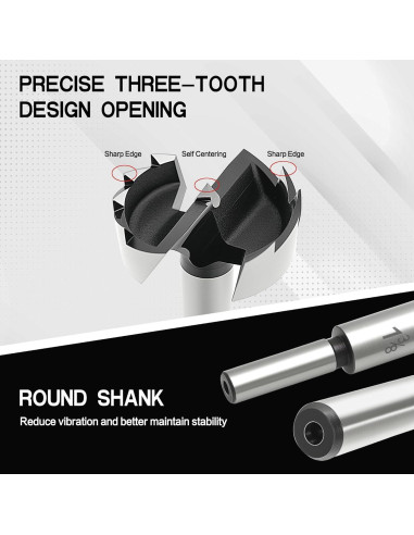 Juego de Brocas Forstner BeHappy 8 Piezas para Madera